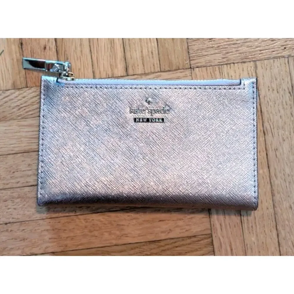Kate Spade Morgan Metallic Gusseted Wristlet Bag Purse